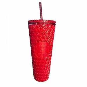 *NEW* Starbucks Red Chain Link Textured Tumbler